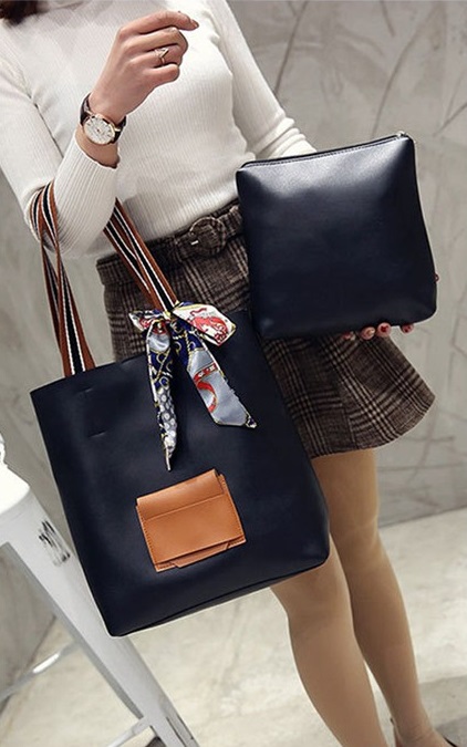 KW80133 2 In 1 Tote Bag Black